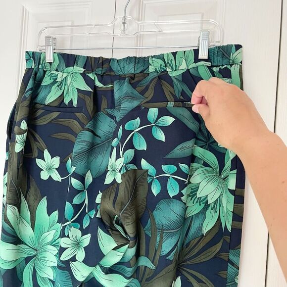 Cynthia Rowley Resort Tropical Floral Lightweight High Waisted Pull On Pants - Picture 6 of 11